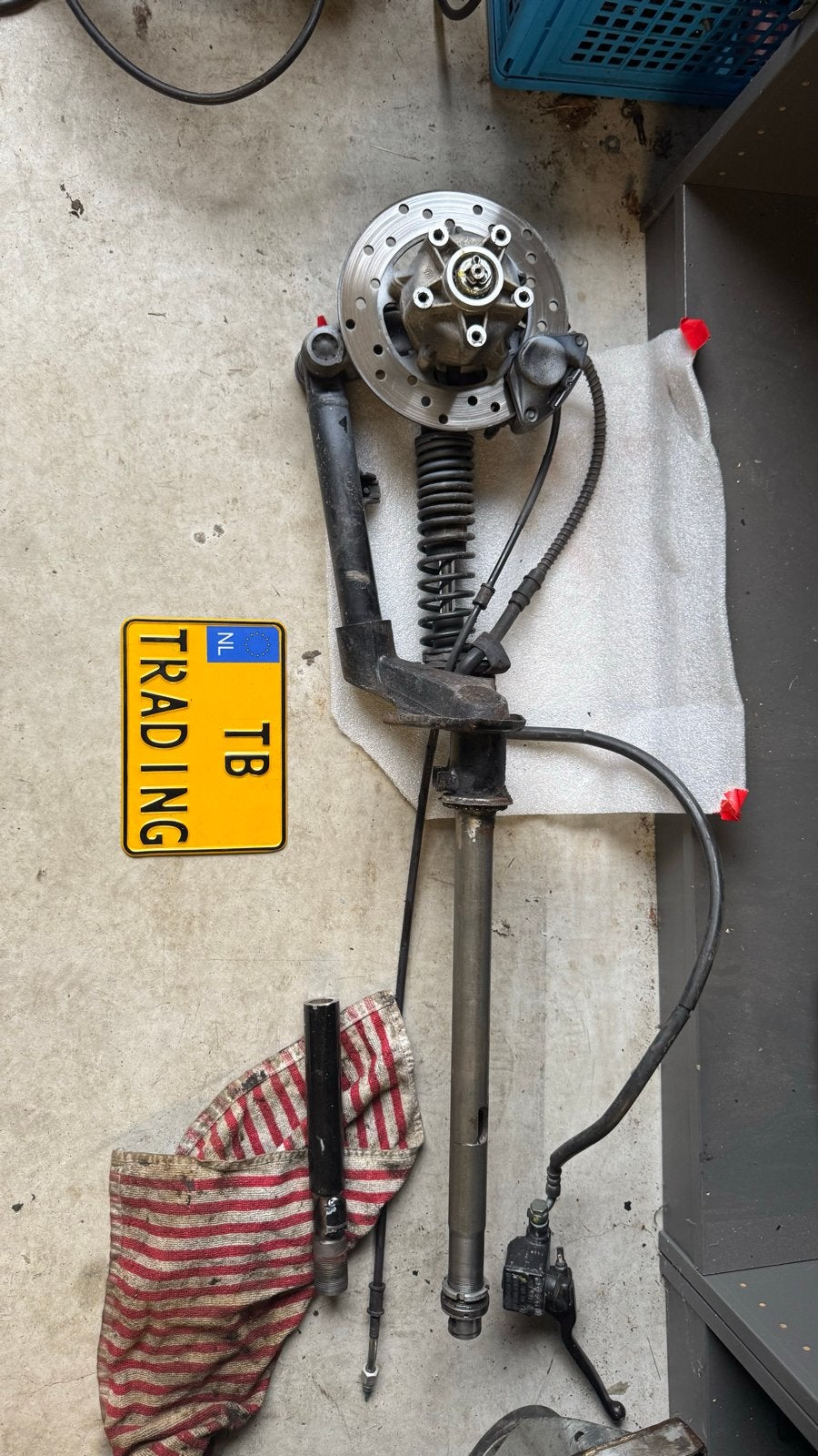 Vespa voorvork omlas met zip stuk, Gebruikt, Overige typen, M, K