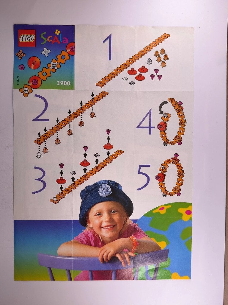 LEGO Scala 3900 (Instructions) for Set 3900 Bracelet polybag, Gebruikt, Overige thema's, Lego, Overige typen