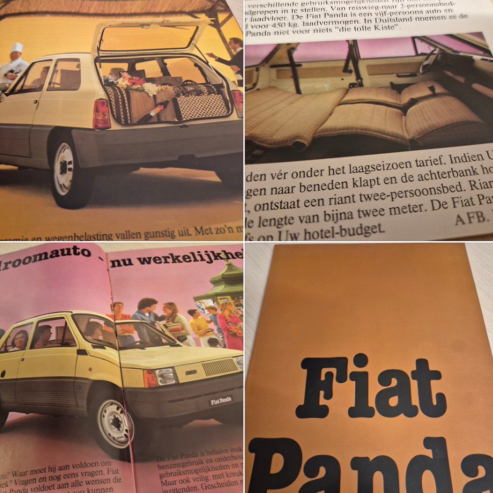 1980 Nederlands Fiat Panda I folder mooie staat mooie uitgav, Ophalen of Verzenden, Zo goed als nieuw, Overige merken