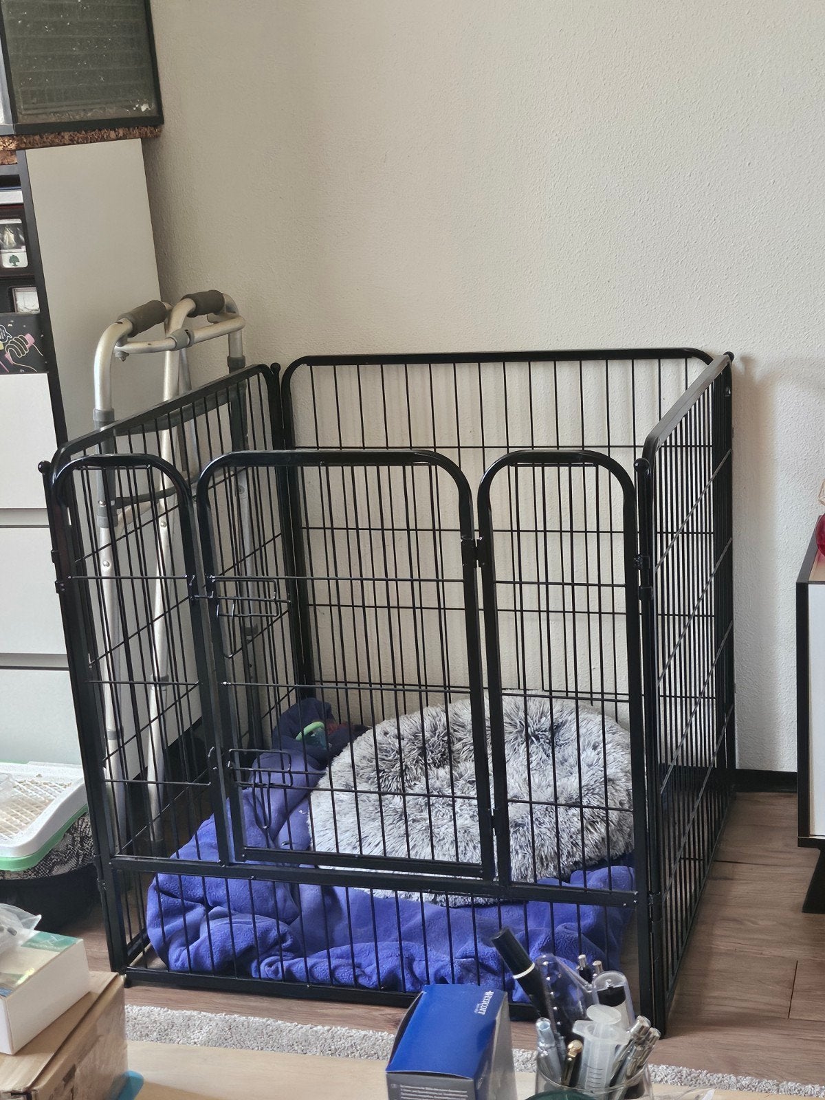 Honden bench / ren (open bovenkant), Ophalen