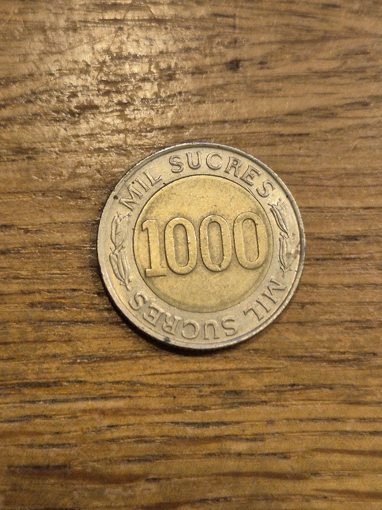 Ecuador - 1000 Sucres 1997 (Bi-Metaal), Ophalen of Verzenden, Zuid-Amerika