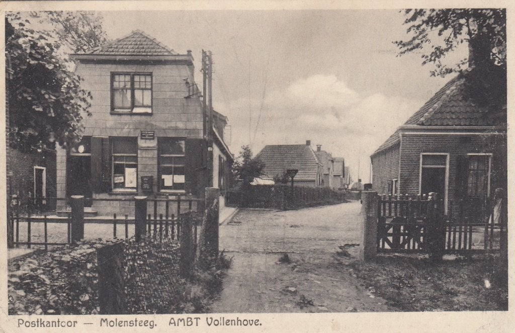 Ambt Vollenhove - Postkantoor Molensteeg, Verzenden, 1920 tot 1940, Ongelopen, Overijssel