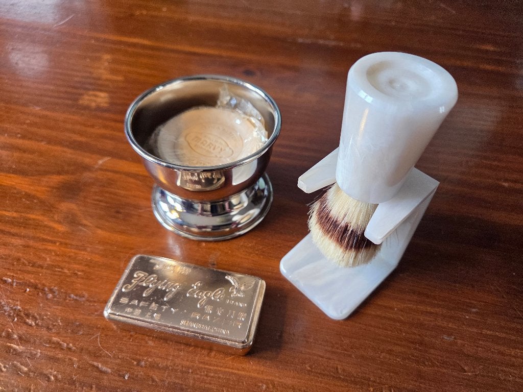 Flying Eagle scheermes krabbertje (losse mesjes) scheerset, Ophalen, Zo goed als nieuw, Gehele gezicht, Verzorging