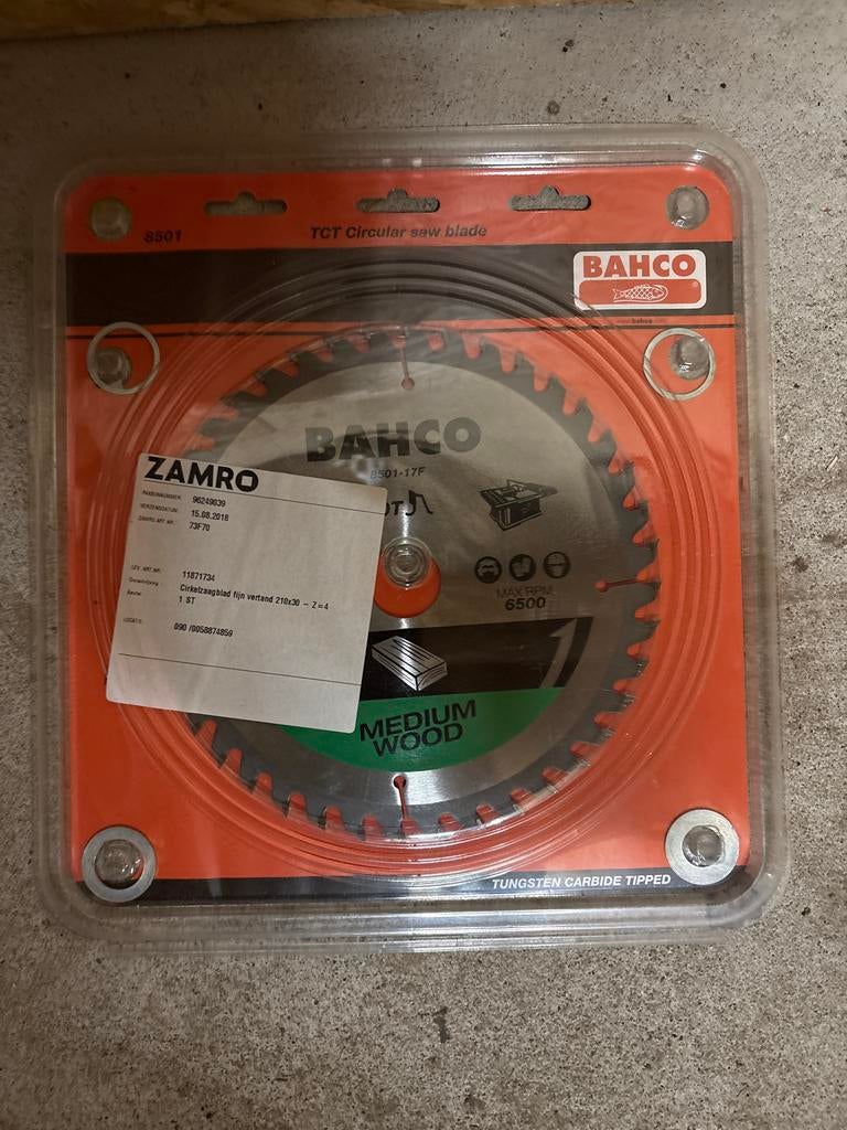 Bahco 8501-17F Cirkelzaagblad fijn vertand - Nieuw, Doe-het-zelf en Verbouw, Gereedschap | Zaagmachines, Ophalen of Verzenden