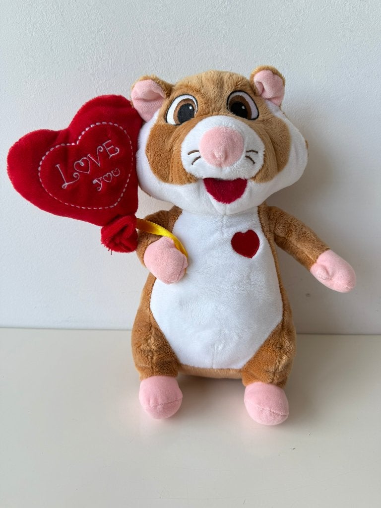 Knuffel hamster ballon Love You 30cm / Albert Heijn / liefde, Albert Heijn, Overige typen, Ophalen of Verzenden, Zo goed als nieuw