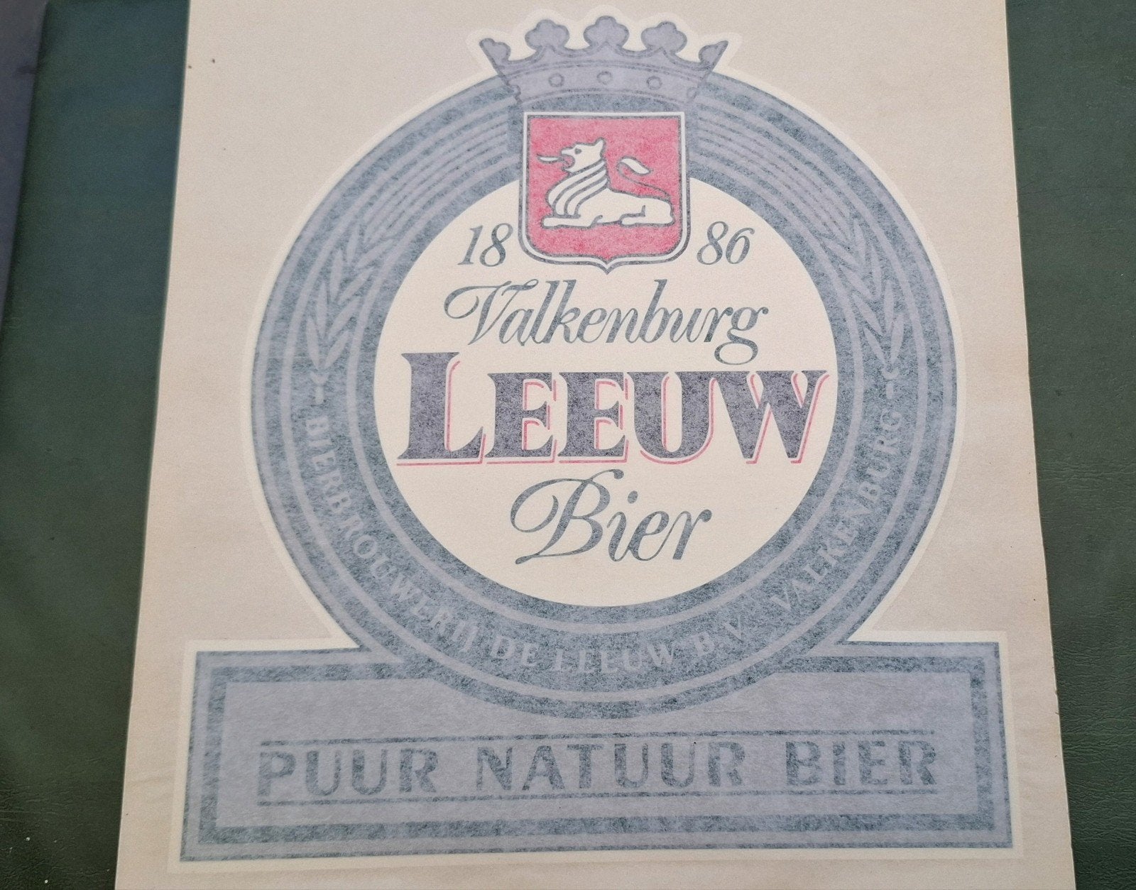 Raamsticker leeuw bier brouwerij Valkenburg, Ophalen of Verzenden