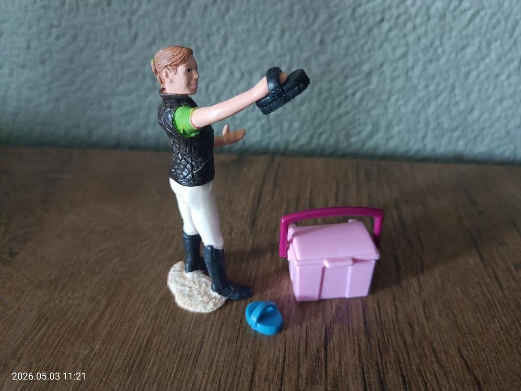 Schleich paarden verzorgster, Ophalen of Verzenden, Zo goed als nieuw