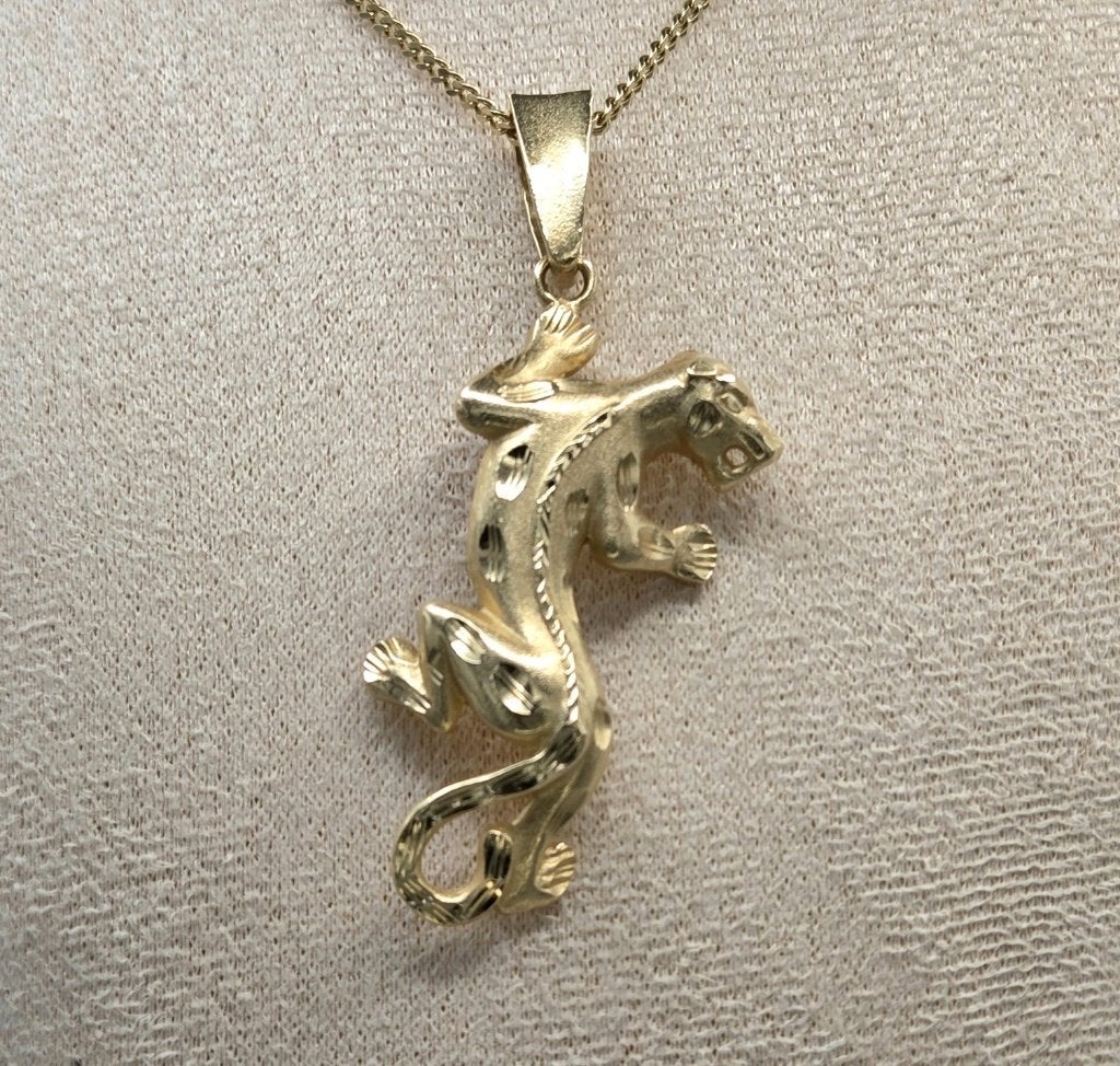 Gouden Luipaard hanger. 2026/648, ., Ophalen of Verzenden, Zo goed als nieuw, .