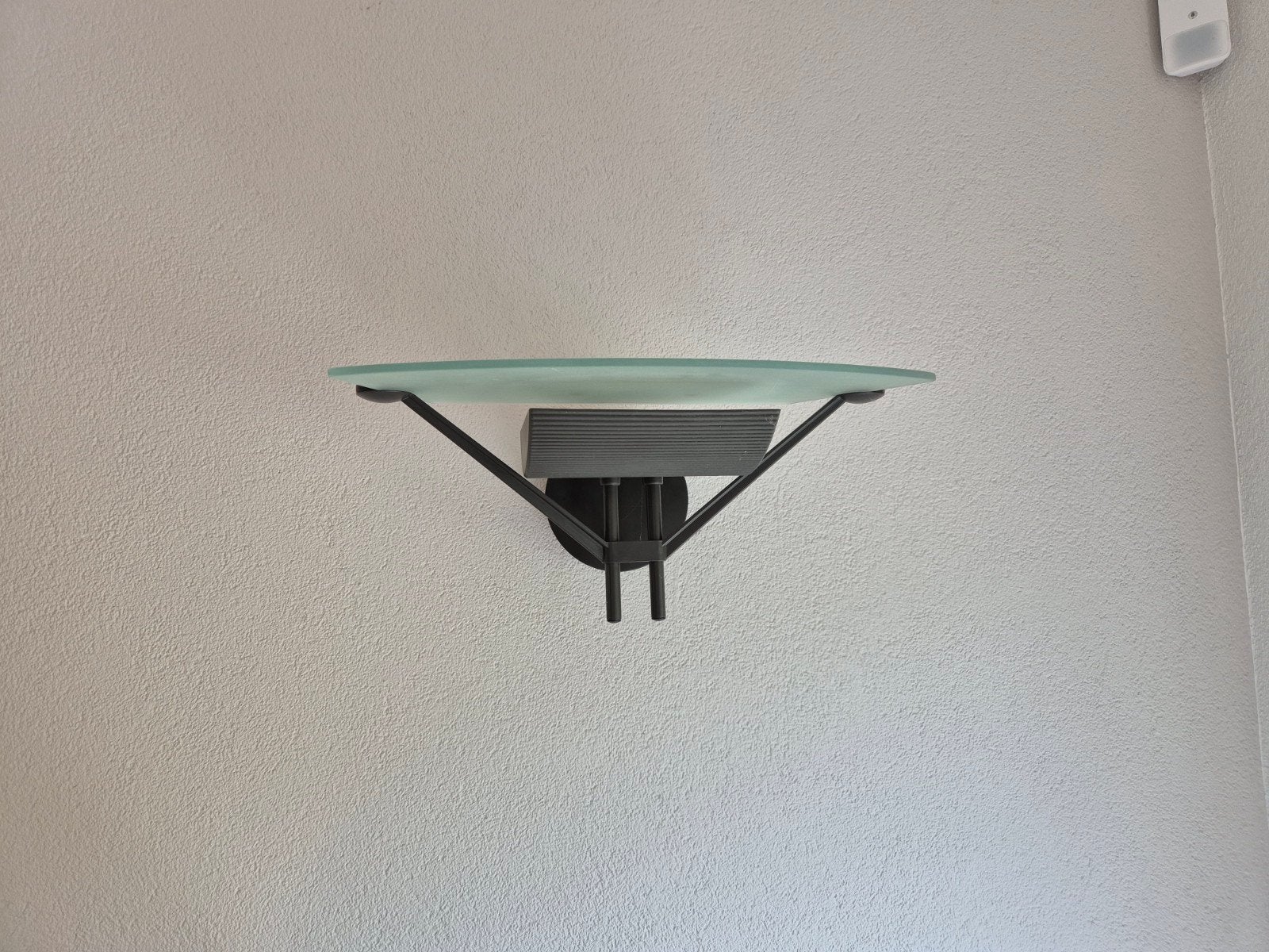Italiaans jaren 80 design hanglamp en wandlamp set, Ophalen, Gebruikt, Overige fittingen, Glas