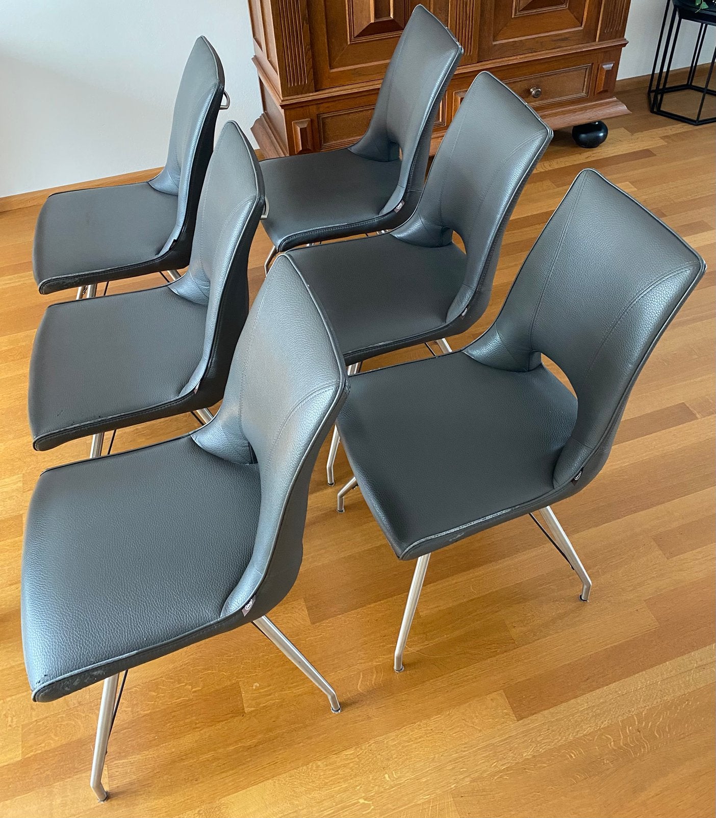 6 eetkamerstoelen Henders& Hazel met handgrepen, Ophalen, Overige materialen, Gebruikt, Industrieel modern