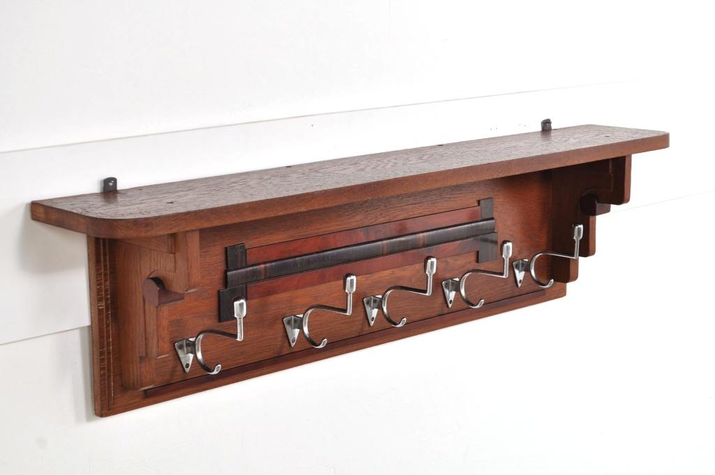 Vintage eiken art deco wandkapstok kapstok jaren 30, Huis en Inrichting, Woonaccessoires | Kapstokken, Wandkapstok, Gebruikt, Ophalen of Verzenden
