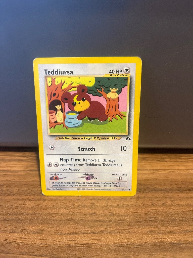 Pokémon Kaart: Teddiursa 65/75 (Neo Discovery), Ophalen, Gebruikt, Losse kaart
