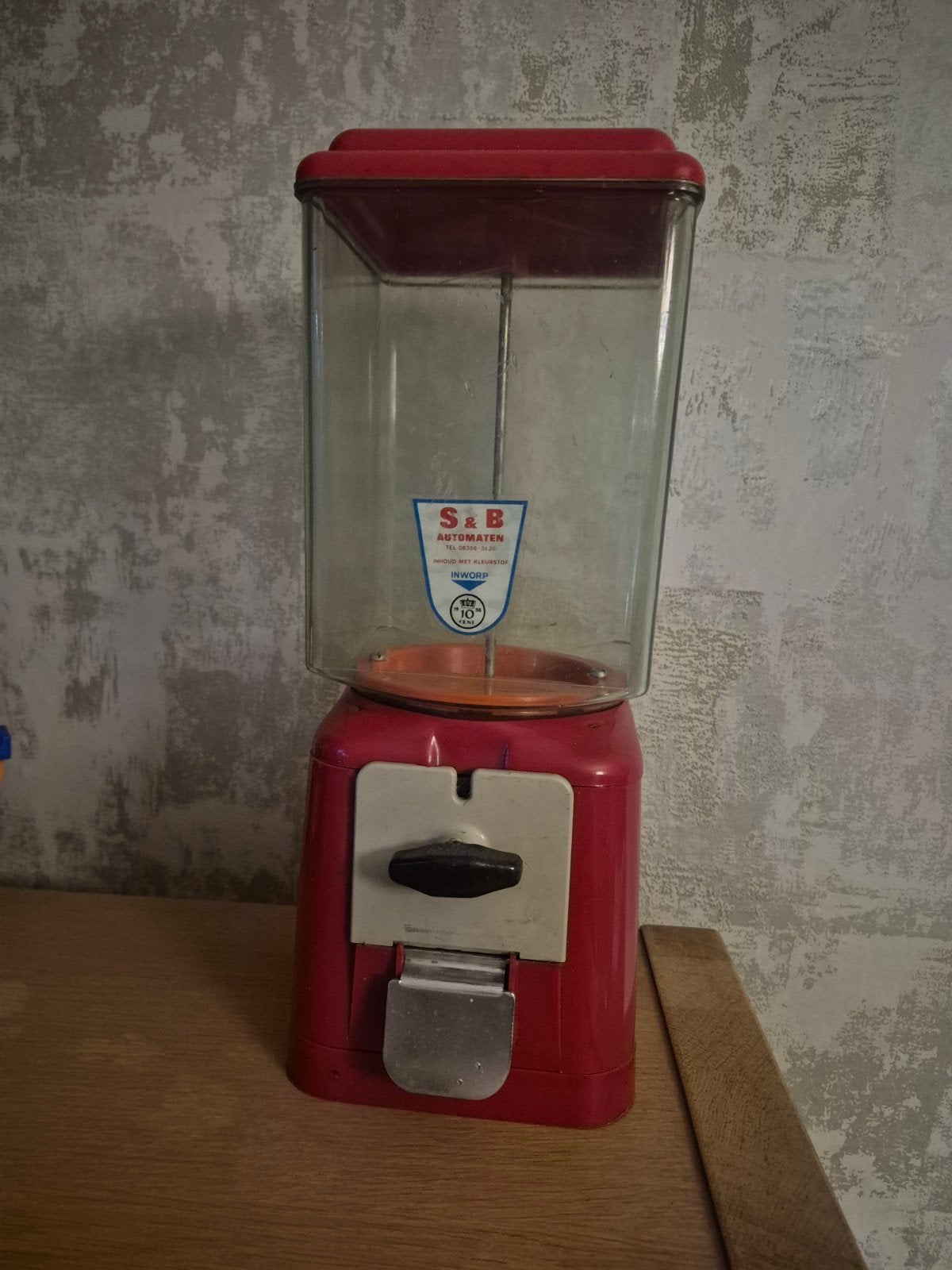 Rode kauwgomballenautomaat, Ophalen of Verzenden, Gebruikt