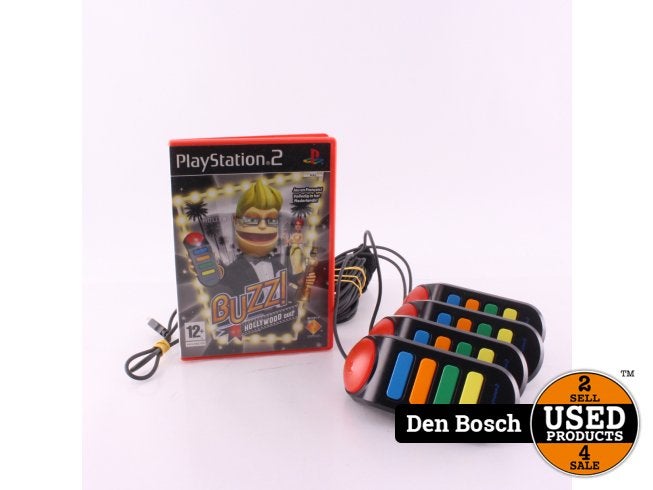 Buzz Hollywood Quiz Incl 4 Buzz controllers | Met garantie, Spelcomputers en Games, Games | Sony PlayStation 3, Sony, Zo goed als nieuw