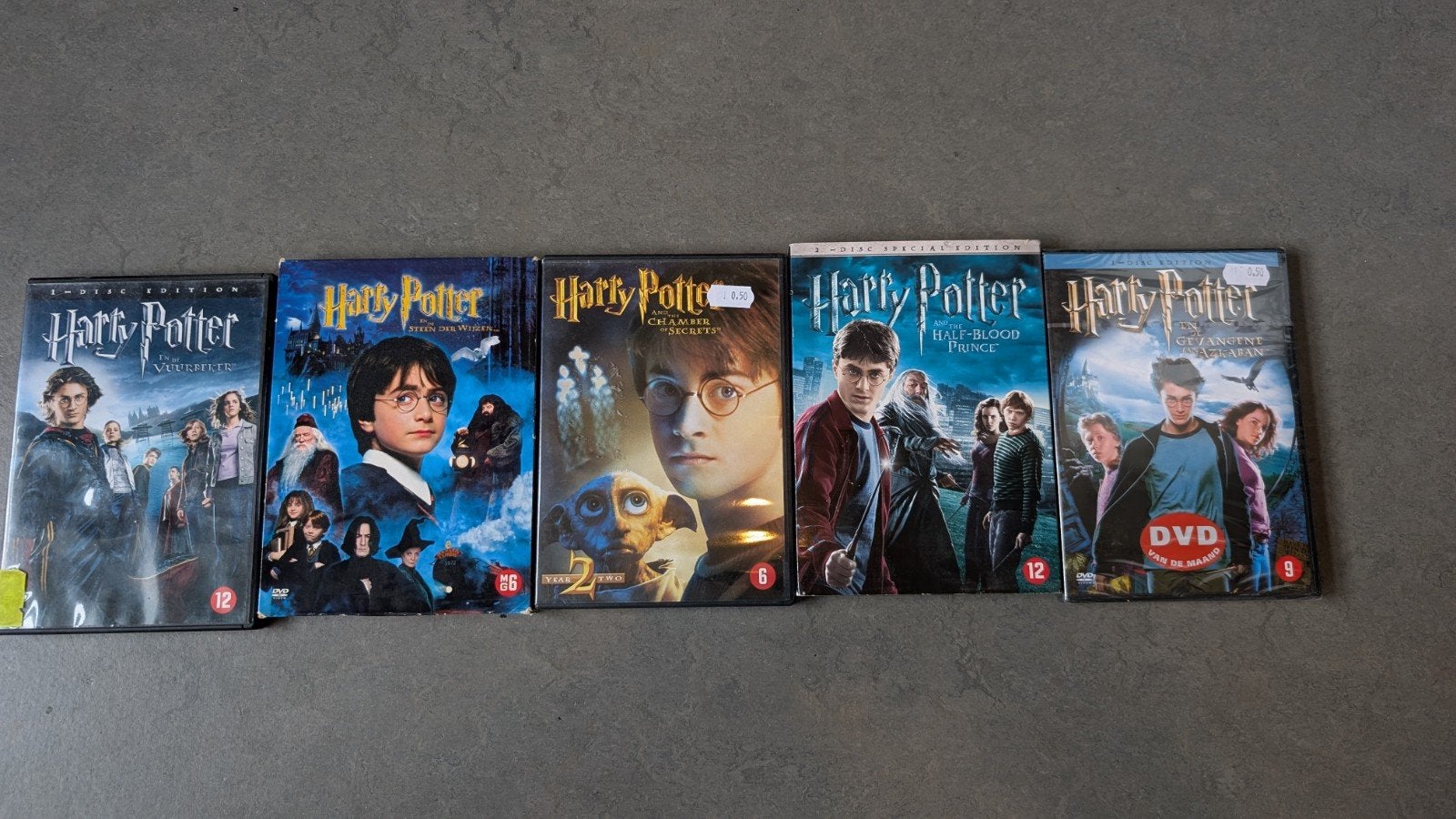 Harry Potter DVD collectie - Deel 1 t/m 5, Nederlands, Ophalen of Verzenden, Vanaf 12 jaar, Inclusief doosje