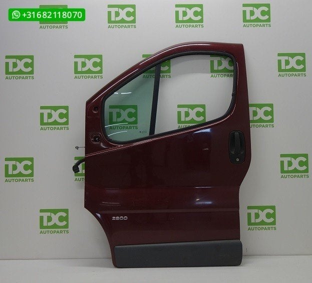 Renault Trafic ('01-'14) Voorportier links Bordeaux rood, Auto-onderdelen, Carrosserie en Plaatwerk, Deur, Renault, Voor, Links