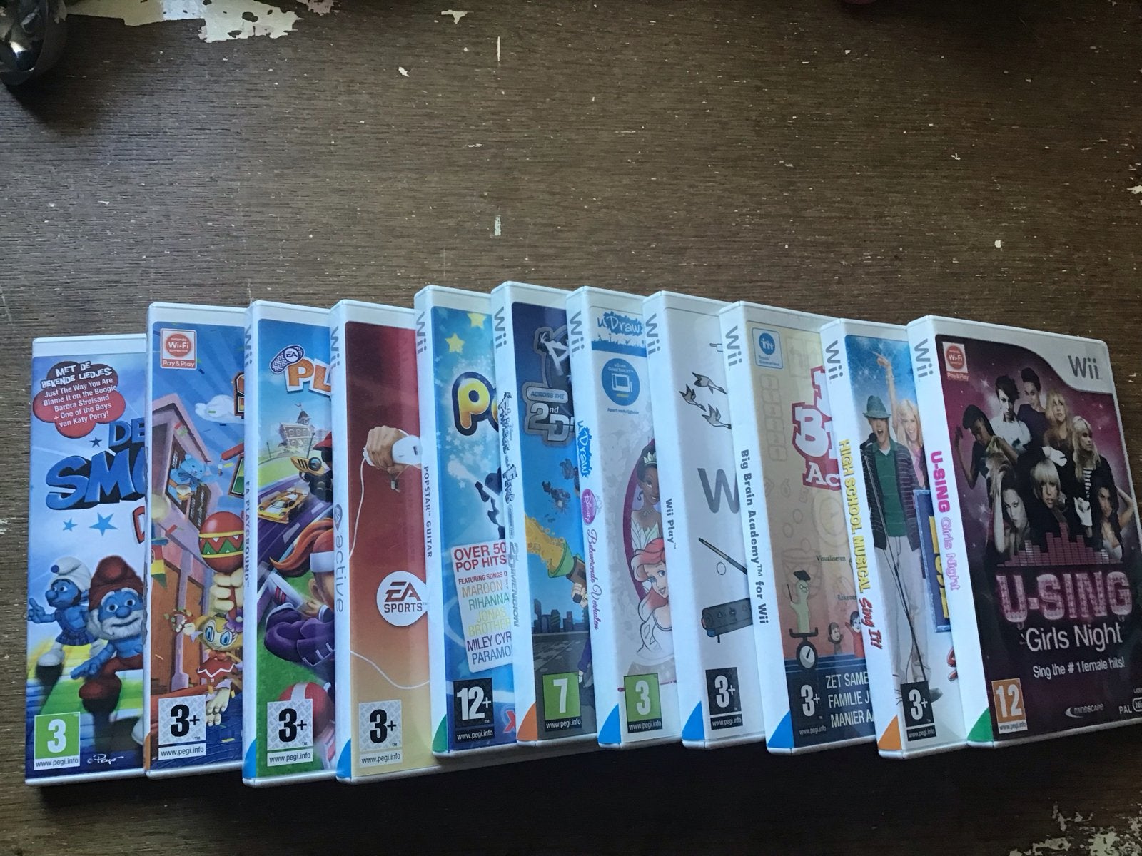 Wii Games - Diverse collectie (Smurfen, Disney, U-Sing), Gebruikt, Overige genres, Eén computer, Ophalen of Verzenden