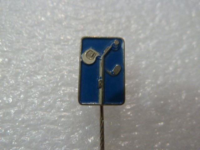 Vintage Golf Pin - Blauw Emaille Speldje, Ophalen of Verzenden, Gebruikt, Sport, Speldje of Pin