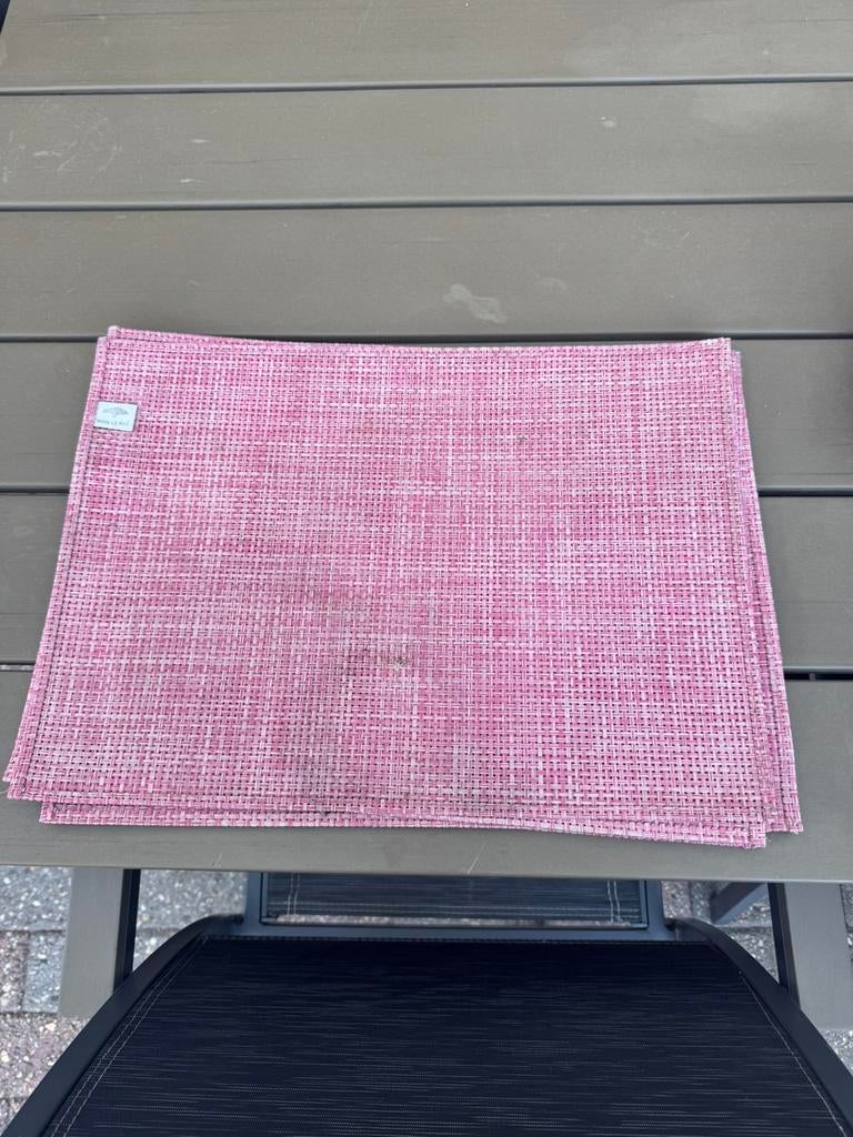 6 roze place mats bois le duc, Tuin en Terras, Tuintafels, Ophalen of Verzenden, Zo goed als nieuw, Rechthoekig