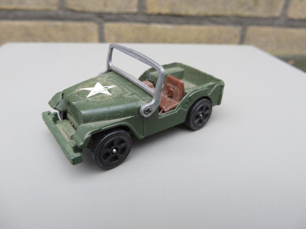 Corgi Juniors Jeep Wills ARMY, Ophalen of Verzenden, Gebruikt, Auto