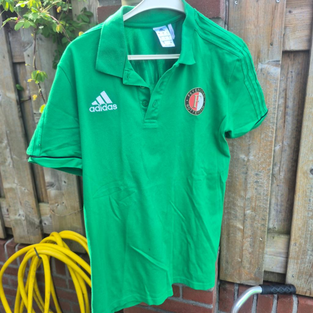 Feyenoord Adidas Polo Shirt Groen Maat L Bronckhorst 8, Maat 52/54 (L), Ophalen of Verzenden, Adidas, Voetbal