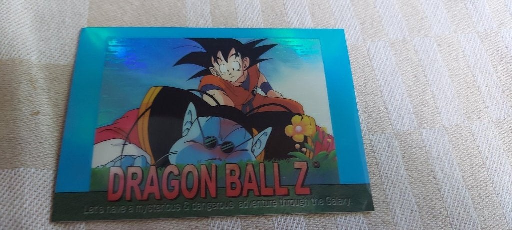 dragonball z kaart reverseholo Goku en King Kai, Ophalen of Verzenden, Nieuw, Losse kaart