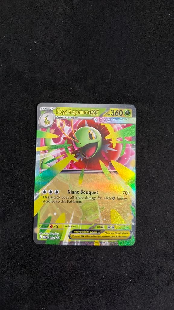 Meganium ex Promo MEP034, Hobby en Vrije tijd, Verzamelkaartspellen | Pokémon, Ophalen of Verzenden, Zo goed als nieuw
