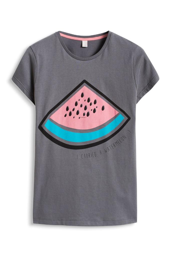 Esprit taupe top shirt t-shirt Watermeloen maat 152-158, Kinderen en Baby's, Kinderkleding | Maat 152, Meisje, Nieuw, Ophalen of Verzenden