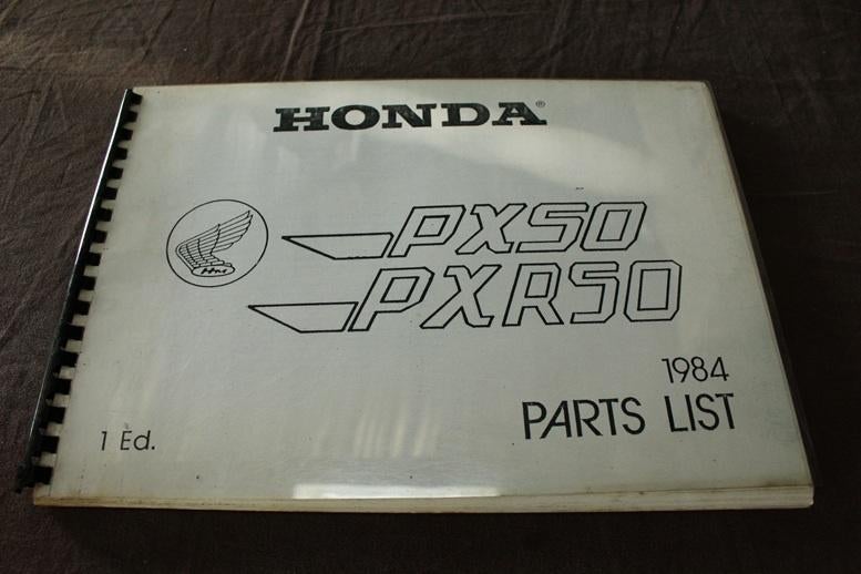 Honda PX50 PXR50 1984 parts list onderdelen boek, Ophalen of Verzenden, Gebruikt