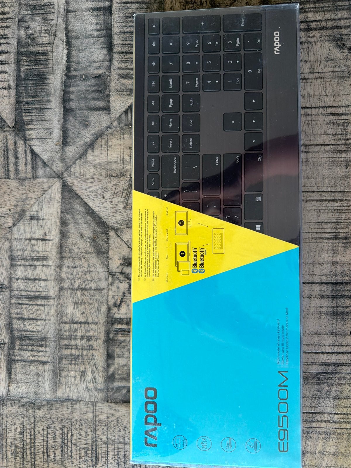 Rapoo E9500M Multi-mode Draadloos Toetsenbord, Nieuw, Ophalen of Verzenden, Draadloos, Qwerty