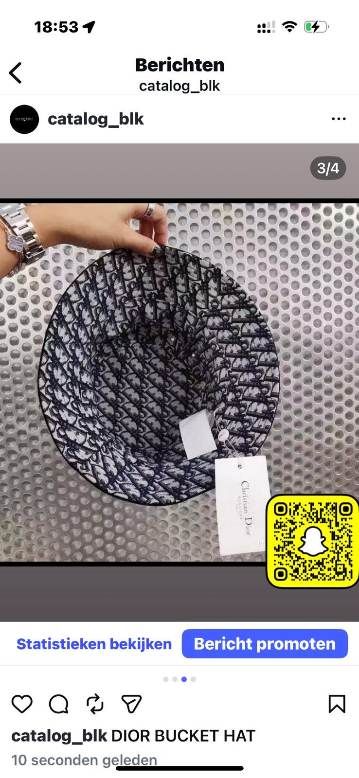 Dior bucket hat super edition, Kleding | Dames, Hoeden en Petten, Verzenden, Zo goed als nieuw, One size fits all