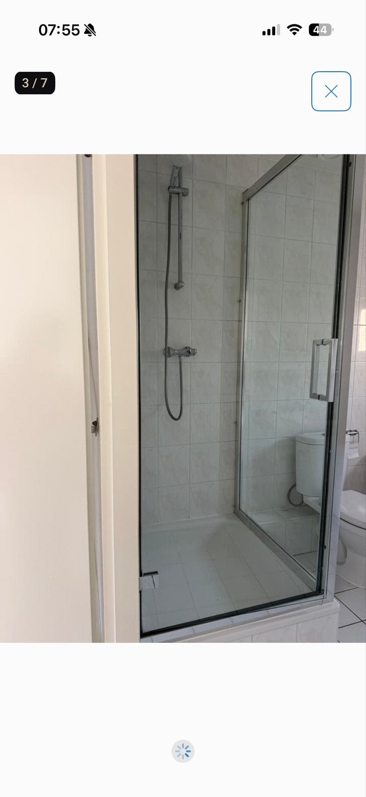 Gratis. Douchecabine met glazen wanden, Ophalen, Gebruikt, Met douche