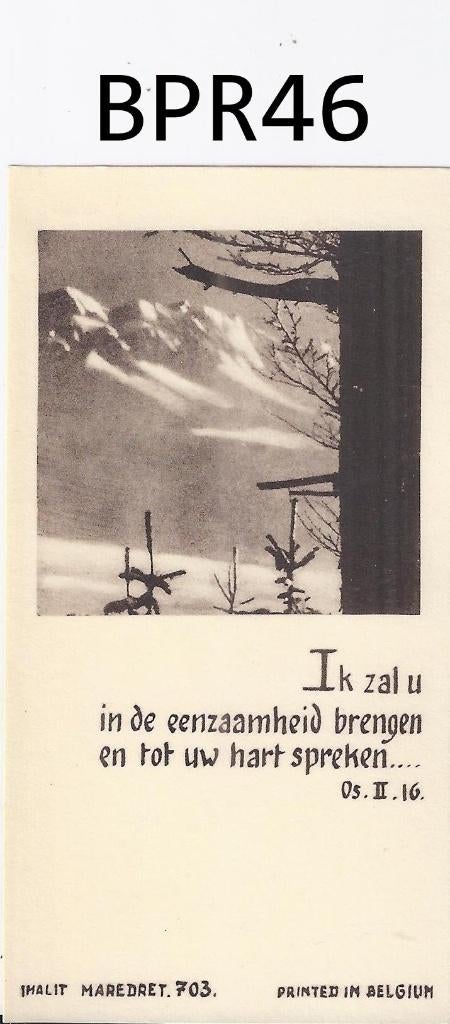 bpr46 devotie prentje, Ophalen of Verzenden, Zo goed als nieuw, Kaart of Prent