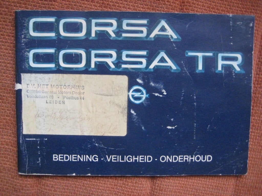 OPEL CORSA A en CORSA A sedan TR  1982-1993 instructieboek, Ophalen of Verzenden