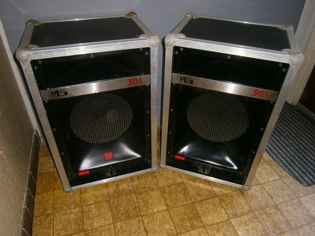 2 hoornboxen MS 301, 15" Eminence ME15-1008, BJr hoog driver, Gebruikt, Speakerset, 60 tot 120 watt, Ophalen