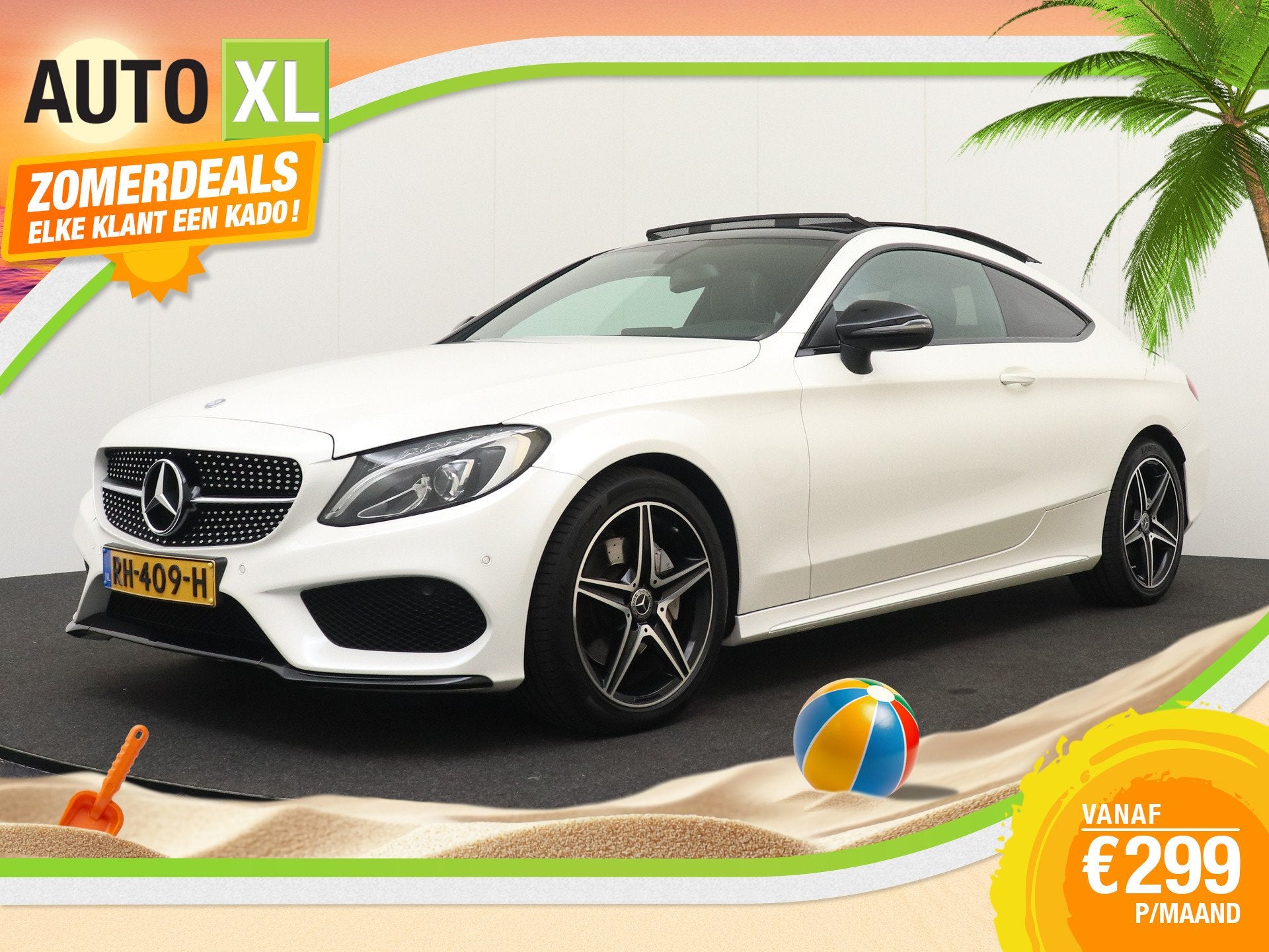 Mercedes-Benz C-Klasse Coupé 180 AMG Night-Pack Pano-dak Bu, Automaat, Dealer onderhouden, Achterwielaandrijving, 4 stoelen