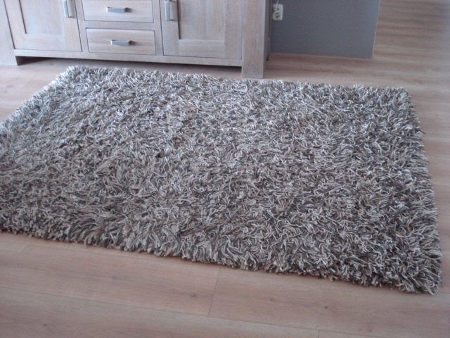 Nog heel mooi hoogpolig kleed van 170 x 235, Hoogpolig, Grijs, 150 tot 200 cm, 200 cm of meer