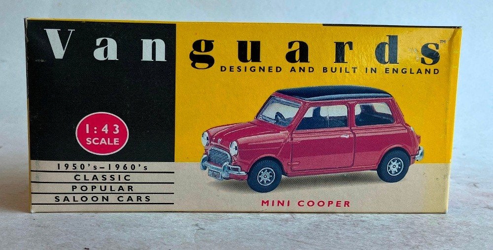 Austin Mini rood-zwart Vanguards VA25000., Hobby en Vrije tijd, Modelauto's | 1:43, Ophalen of Verzenden, Zo goed als nieuw, Auto