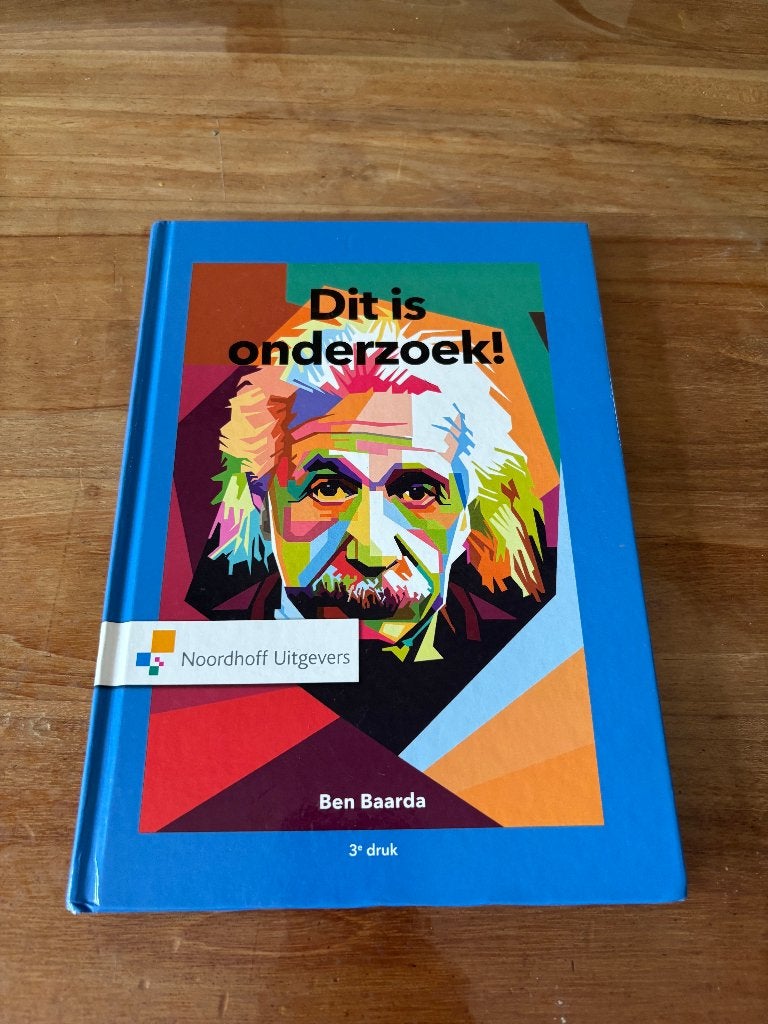 Dit is onderzoek – Ben Baarda, Boeken, Zo goed als nieuw, Noordhoff Uitgevers, Beta, HBO