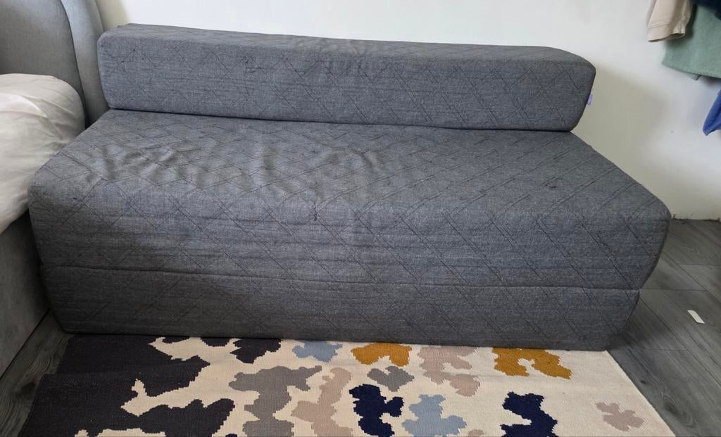 opvouwbare futon slaapbank, Ophalen, Gebruikt, Tweepersoons, 140 cm