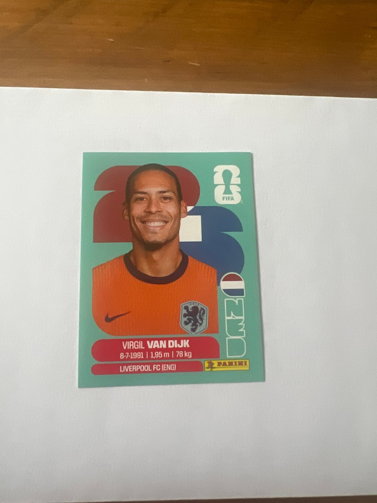 Virgil van Dijk FIFA World Cup 2026 Panini Spelerskaart, Verzamelen, Sportartikelen en Voetbal, Ophalen of Verzenden, Zo goed als nieuw