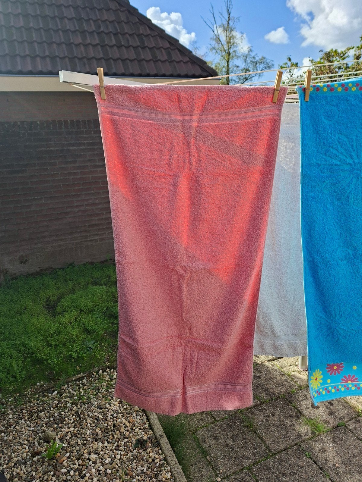 2 bad handdoeken 50 X 70 nieuw, Ophalen of Verzenden, Nieuw, Blauw, Handdoek