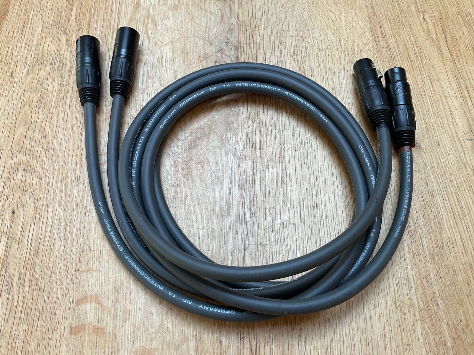 Oehlbach NF14 gebalanceerde stereo interlink Neutrik 150cm, Ophalen of Verzenden, Zo goed als nieuw