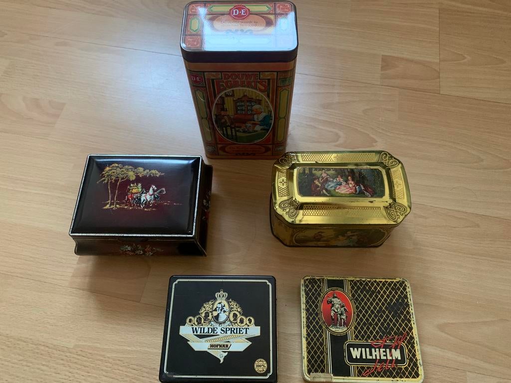 5x Vintage blikken, Ophalen of Verzenden, Zo goed als nieuw, Koffie, Douwe Egberts