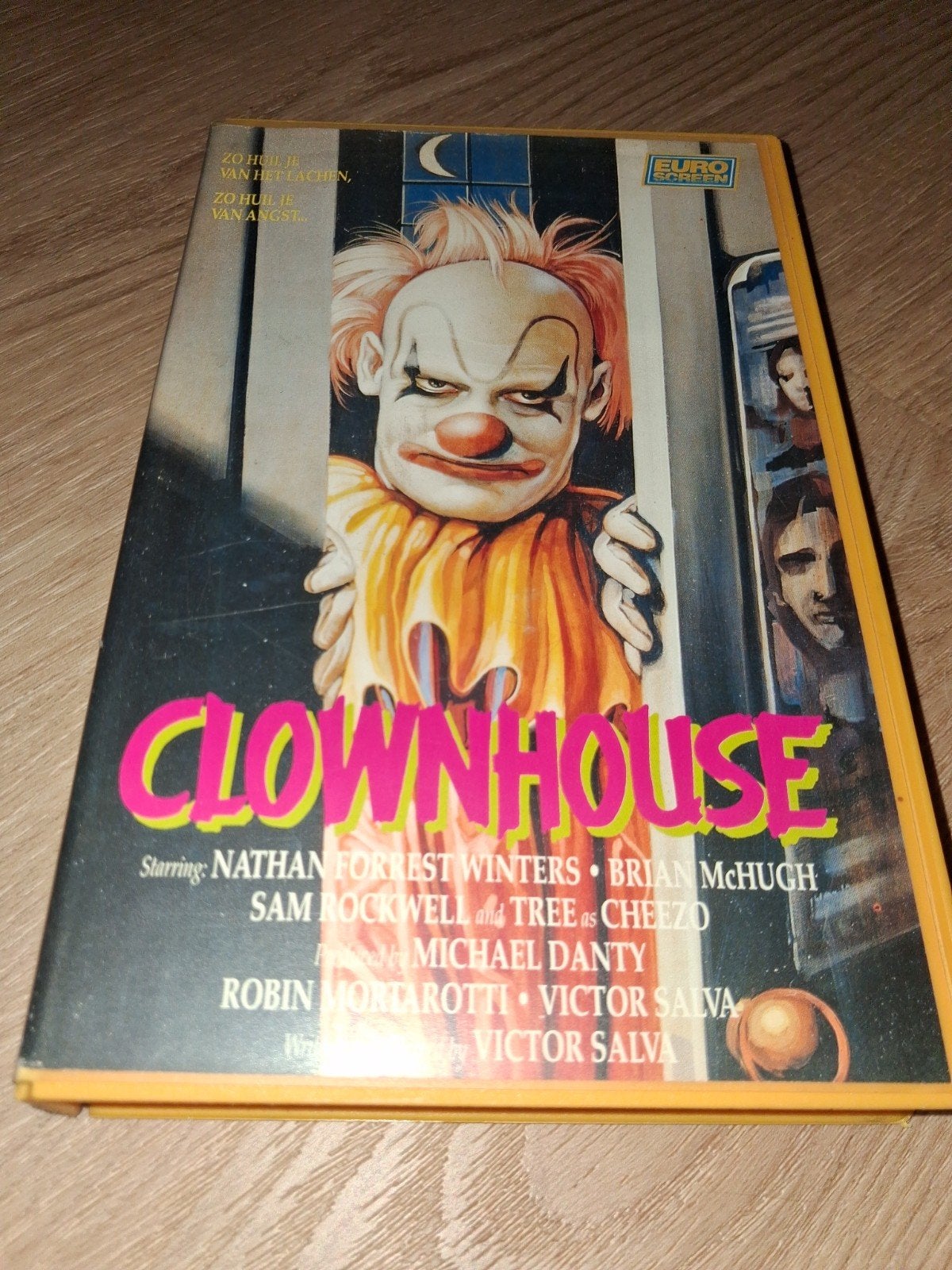Vhs ex-rental  - Clownhouse, Vanaf 16 jaar, Ophalen of Verzenden, Gebruikt, Horror