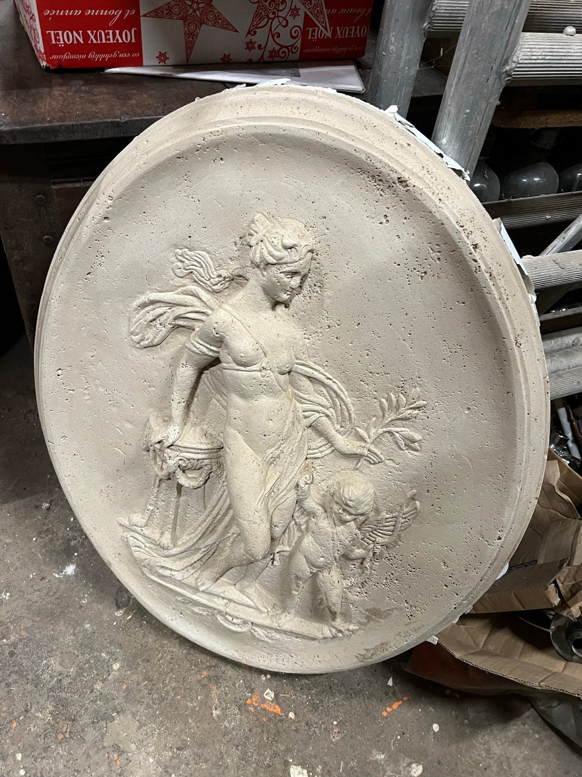 Uniek Composiet Tuinornament met Klassieke Voorstelling, Tuin en Terras, Ophalen, Gebruikt, Overige materialen, Mensenbeeld