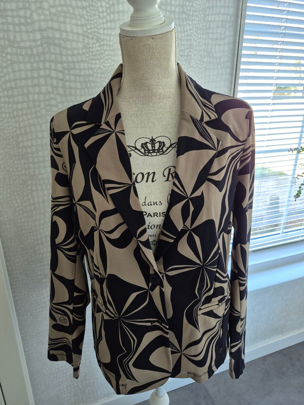 Zoso blazer met zwart/beige print - Maat XL, Meerkleurig, Maat 46/48 (XL) of groter, Ophalen of Verzenden, Zo goed als nieuw
