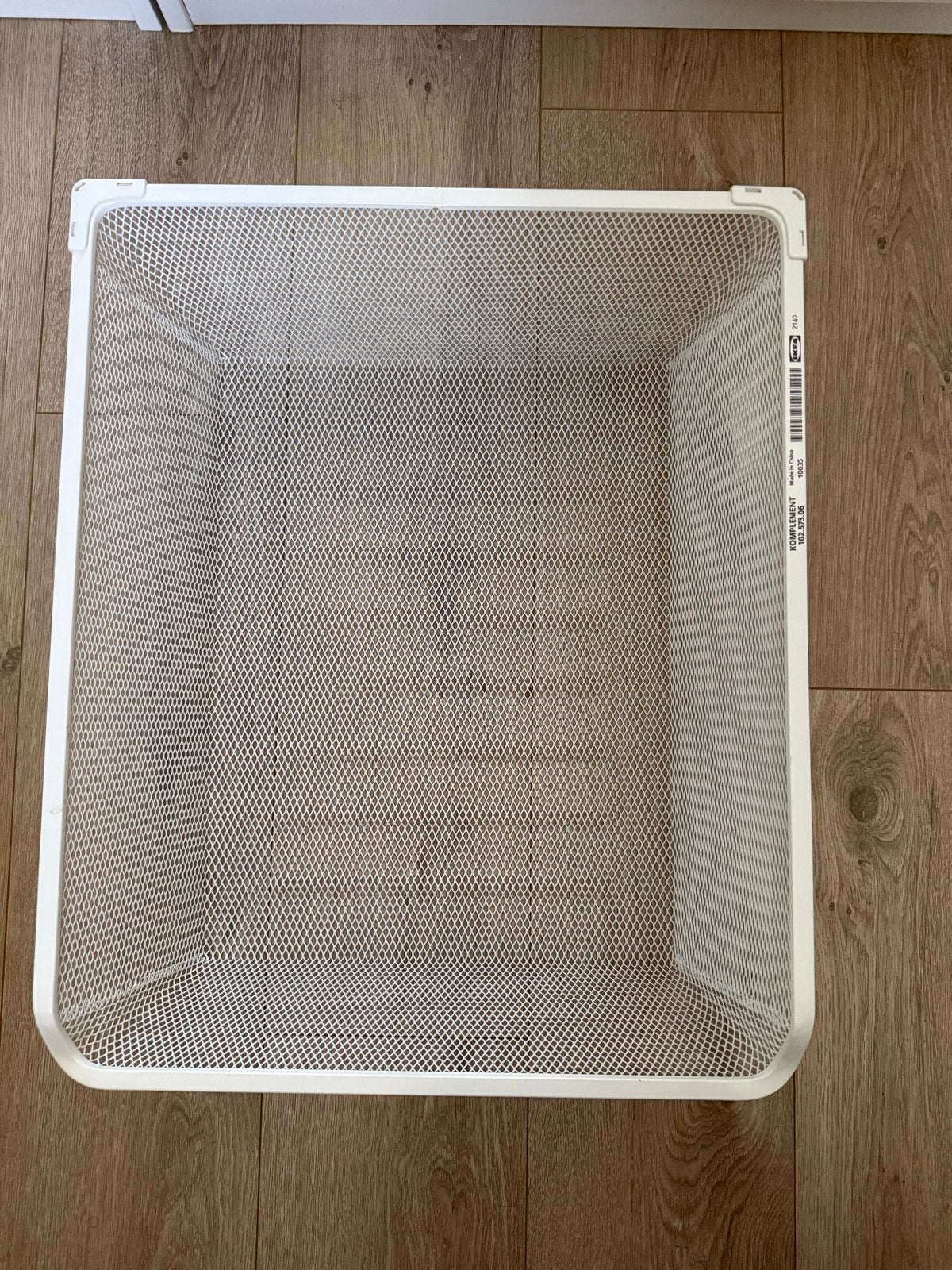 IKEA KOMPLEMENT Fijnmaasdand, wit, 50x58 cm, Huis en Inrichting, Ophalen, Met plank(en), 50 tot 100 cm, Zo goed als nieuw