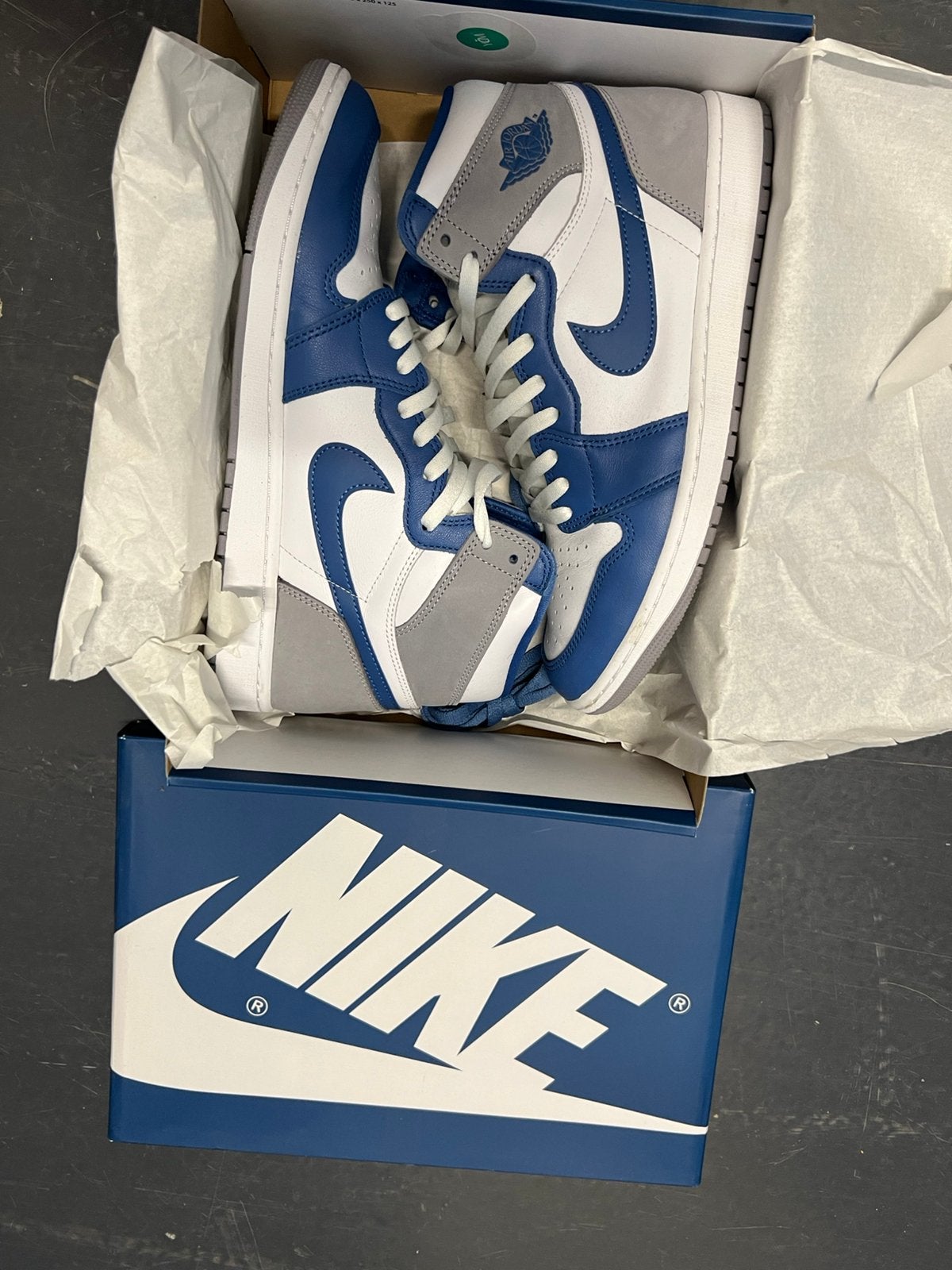 Air Jordan 1 Retro OG High True blue/White EU46 US12, Blauw, Sportschoenen, Ophalen of Verzenden, Zo goed als nieuw