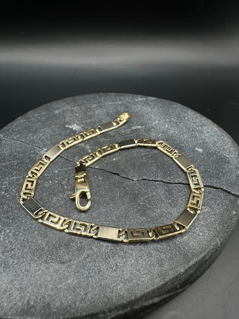 14k Gouden Versace-stijl Armband, Sieraden, Tassen en Uiterlijk, Armbanden, Ophalen of Verzenden, Nieuw, Goud